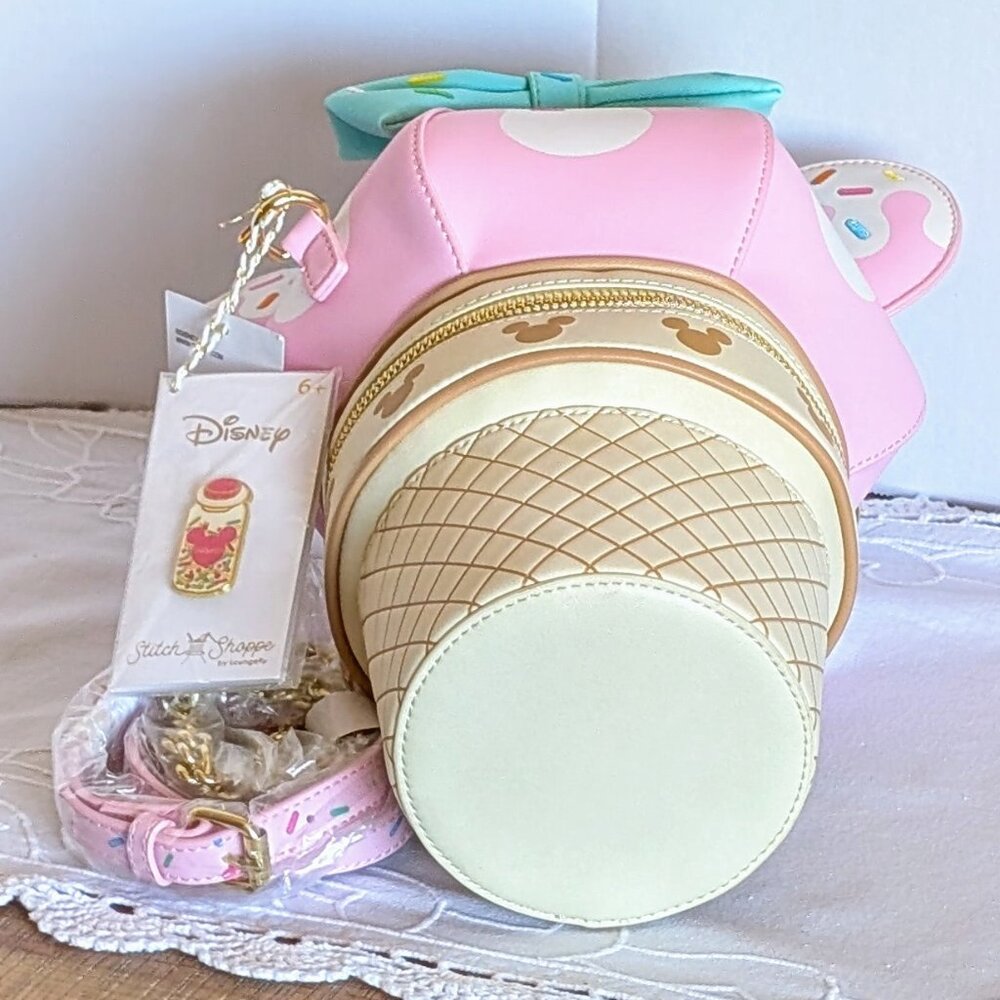NWT Stitch Shoppe by Loungefly Ice Cream Crossbody Bag π¦ - Picture 6 of 10